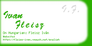 ivan fleisz business card