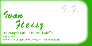 ivan fleisz business card